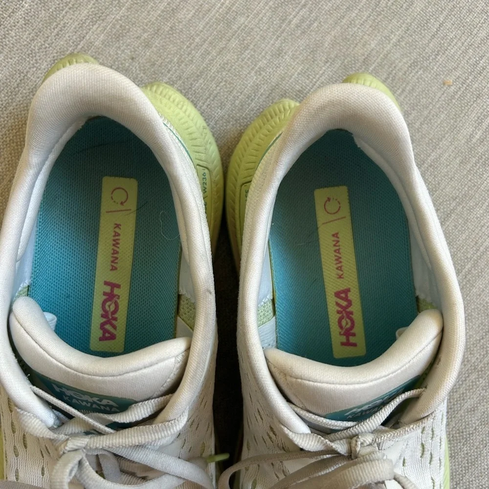 Hoka Women's White and Teal Athletic Shoes kawana